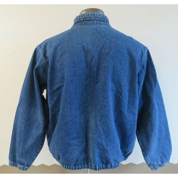 Mens Chalk Line LA Raiders Denim Full Zip Jacket Blue Size XL 90s Vintage LV - Picture 2 of 8